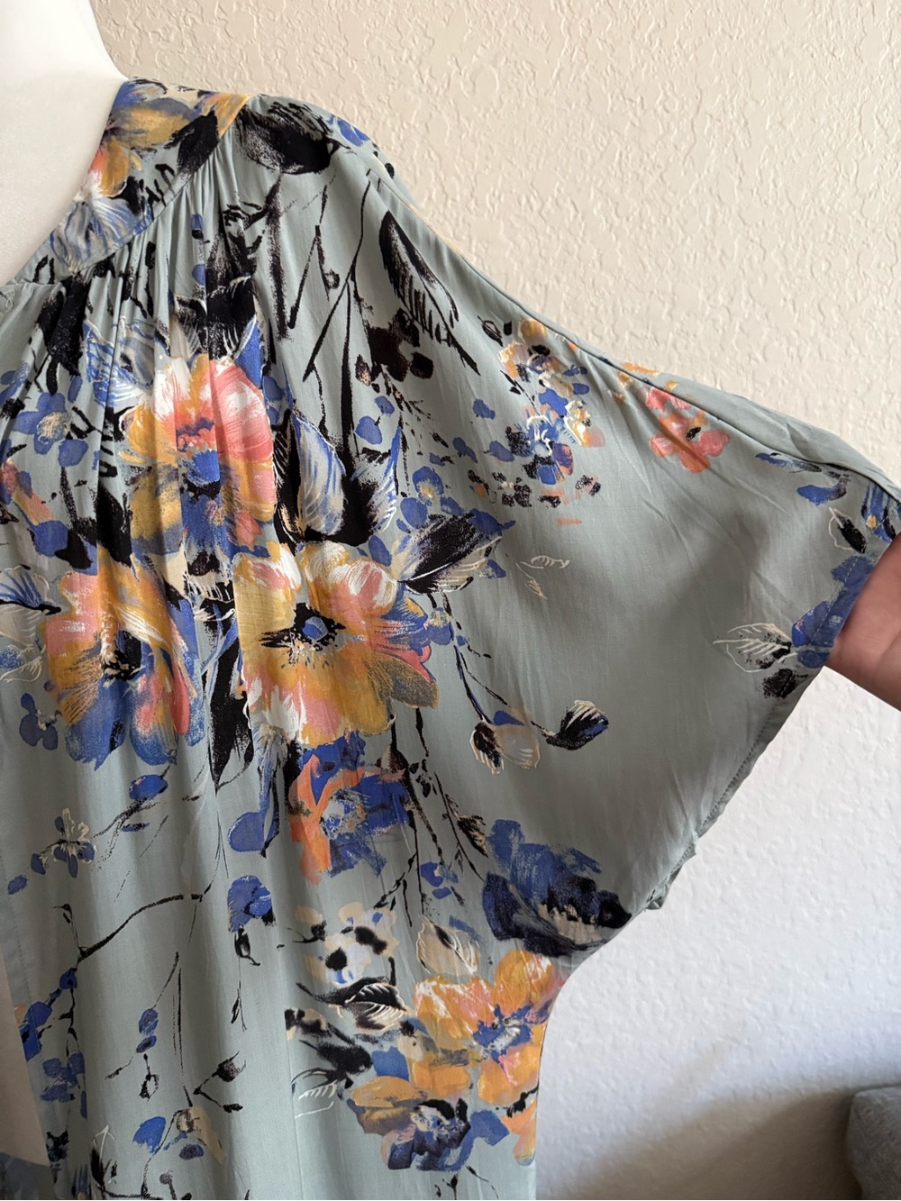 Bluheaven Blue Sage Floral Maxi Kimono Duster Boho Oversized NWOT - Picture 6 of 13